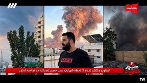 تصاویر منتشرنشده از لحظه شهادت سید حسن نصرالله در ضاحیه لبنان + فیلم