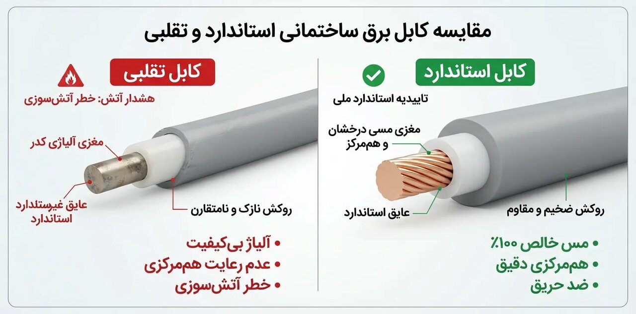 پشت پرده سیم و کابل‌های ارزان‌قیمت؛ قربانی شدن کیفیت در تب نوسانات بازار